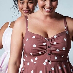 Walnut polka dotted dress Pretty woman inspired